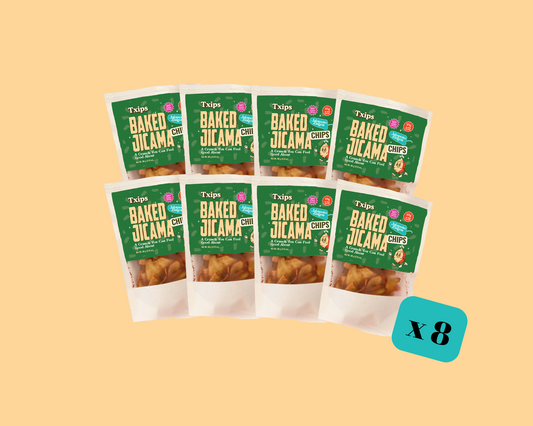 8-pack of Jalapeño flavored baked jicama chips by Txips